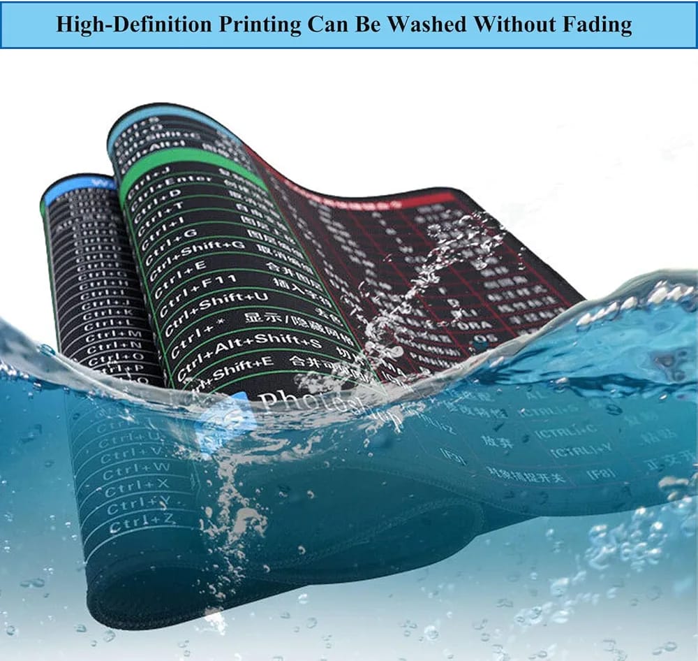 Large Excel Shortcut Keyboard Mouse Pad & Desk Mat 30×59cm - Image 6