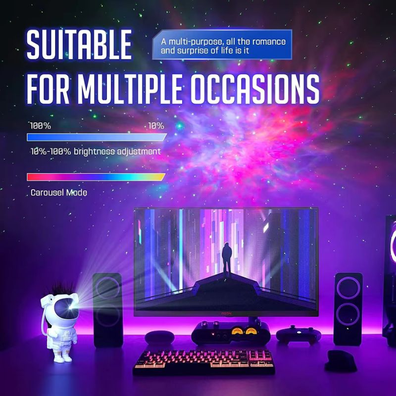 Astronaut Star Projector Night Light | Bring the Galaxy to Your Room | LED Nebula & Starry Sky Projection - Image 6
