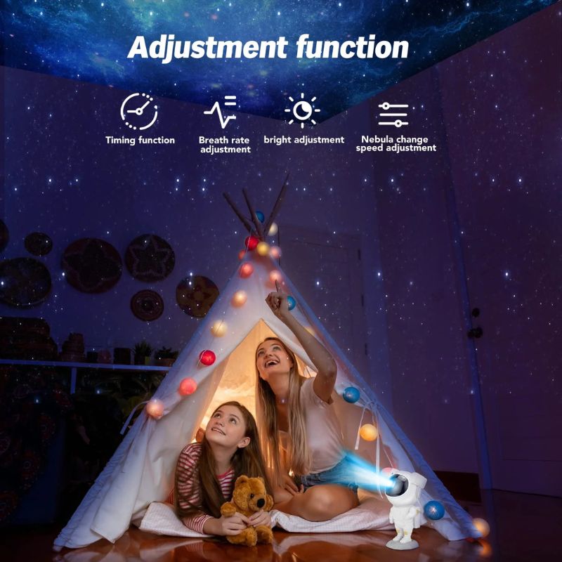 Astronaut Star Projector Night Light | Bring the Galaxy to Your Room | LED Nebula & Starry Sky Projection - Image 4