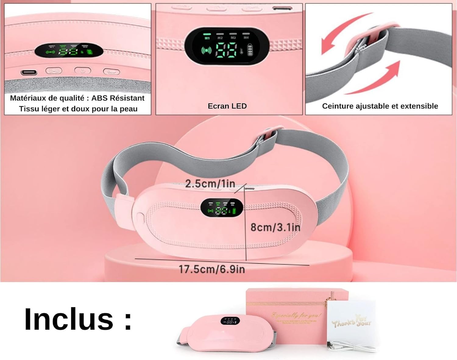 Digital Period Heating Pad & Vibrating Belt - Image 2