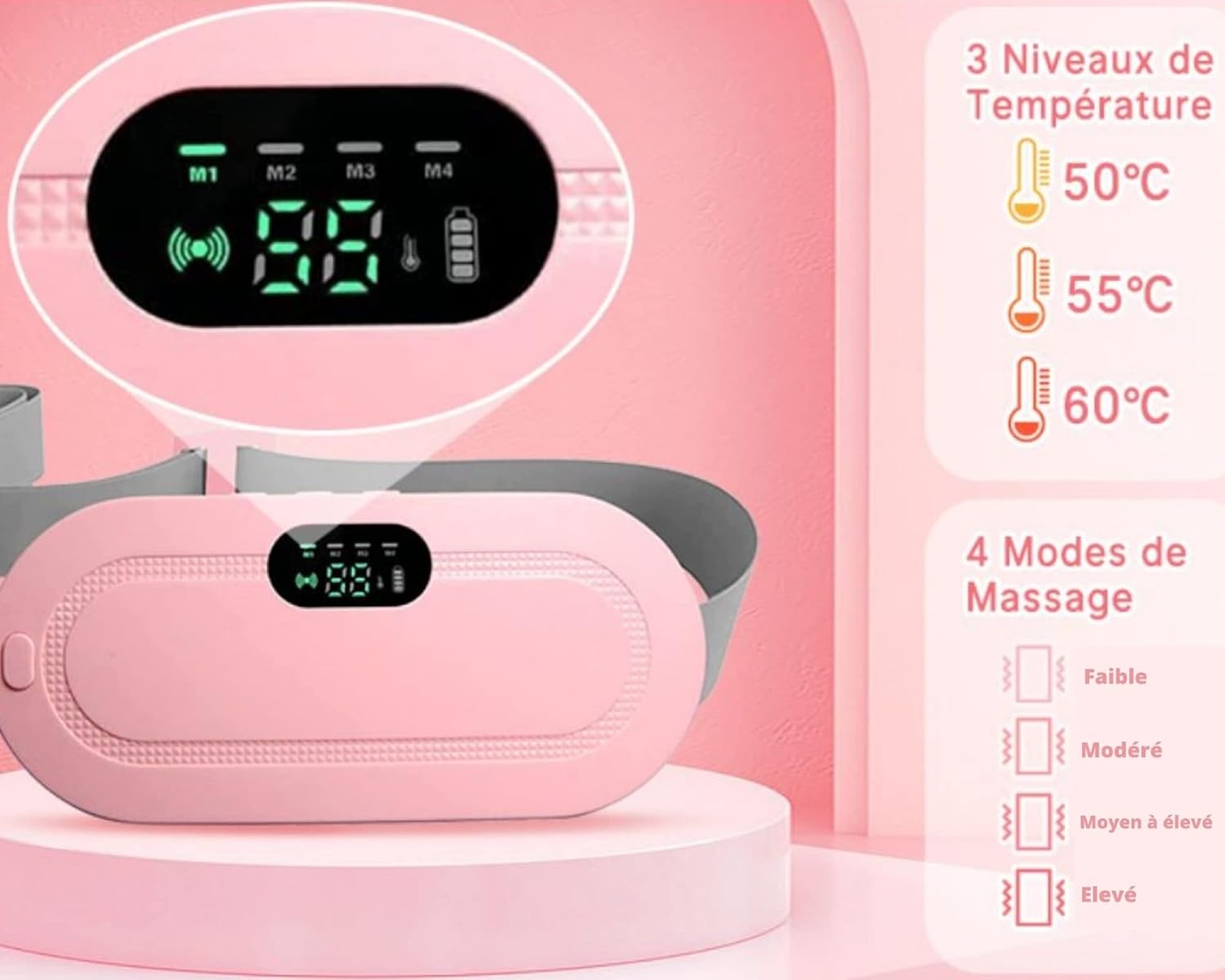 Digital Period Heating Pad & Vibrating Belt - Image 8