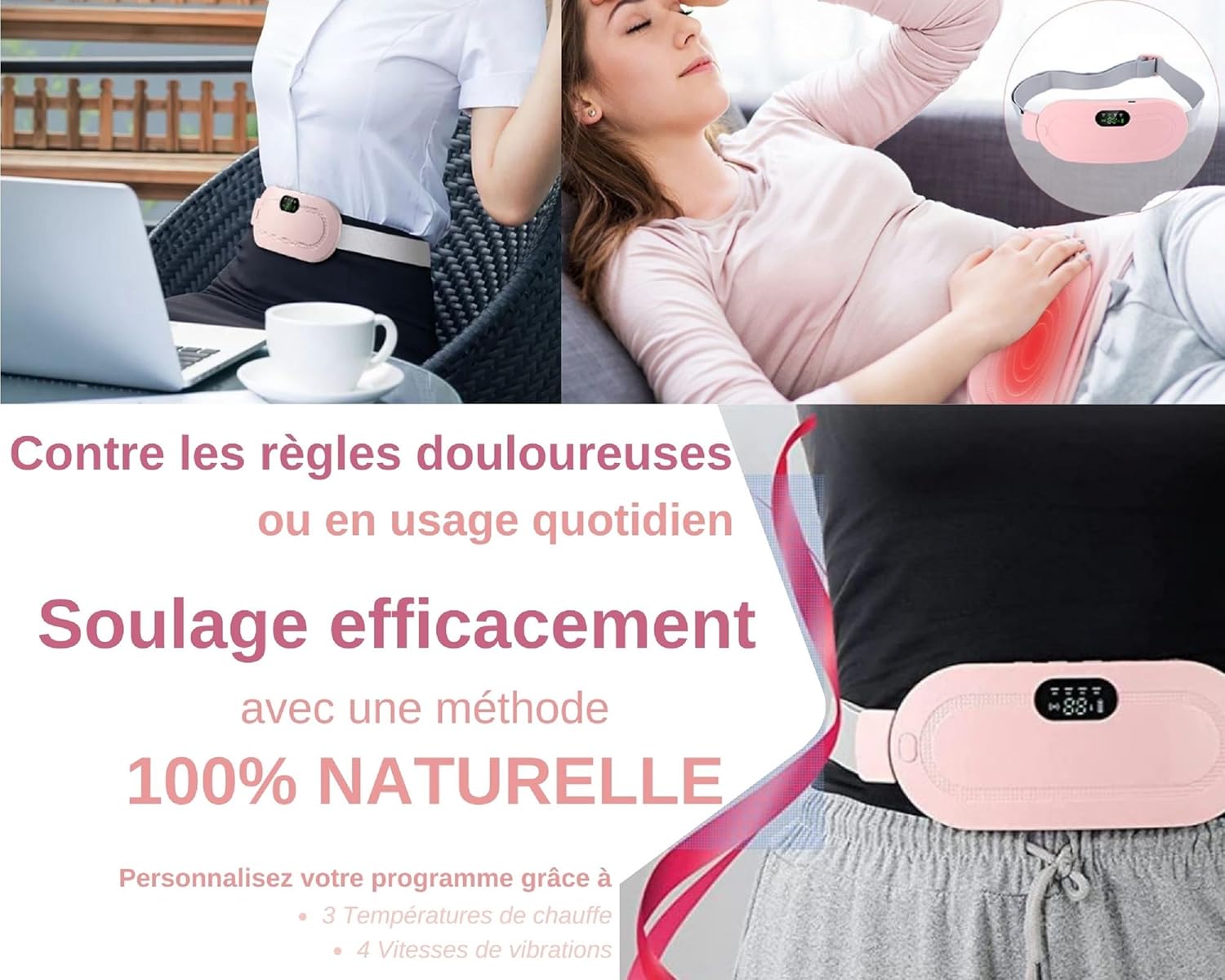 Digital Period Heating Pad & Vibrating Belt - Image 4