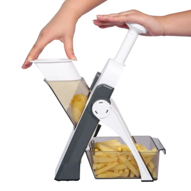 Brava Spring Vegetable Slicer Chopper | Manual Mandoline Cutter Grinder | Multi-Function Fruit & Vegetable Slicer - Image 3