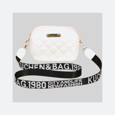 White Leather Handbag for Girls & Women
