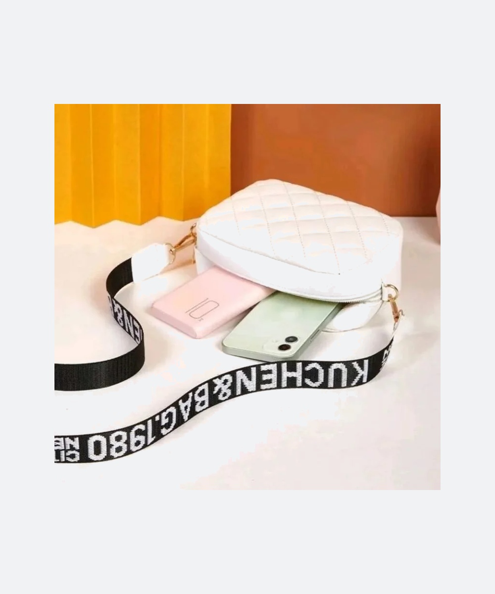 White Leather Handbag for Girls & Women - Image 2