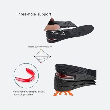 3 Layer Height Increase Insoles – Adjustable 3 cm to 7 cm | Soft, Comfortable & Shock-Absorbing | Elevator Shoe Inserts for Men & Women
