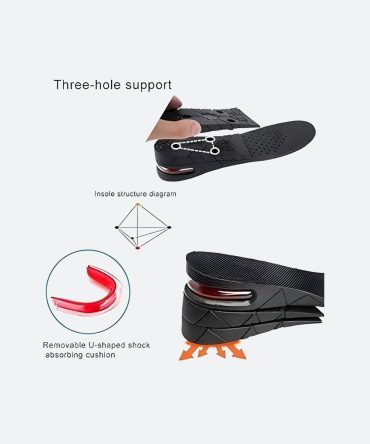 3 Layer Height Increase Insoles – Adjustable 3 cm to 7 cm | Soft, Comfortable & Shock-Absorbing | Elevator Shoe Inserts for Men & Women