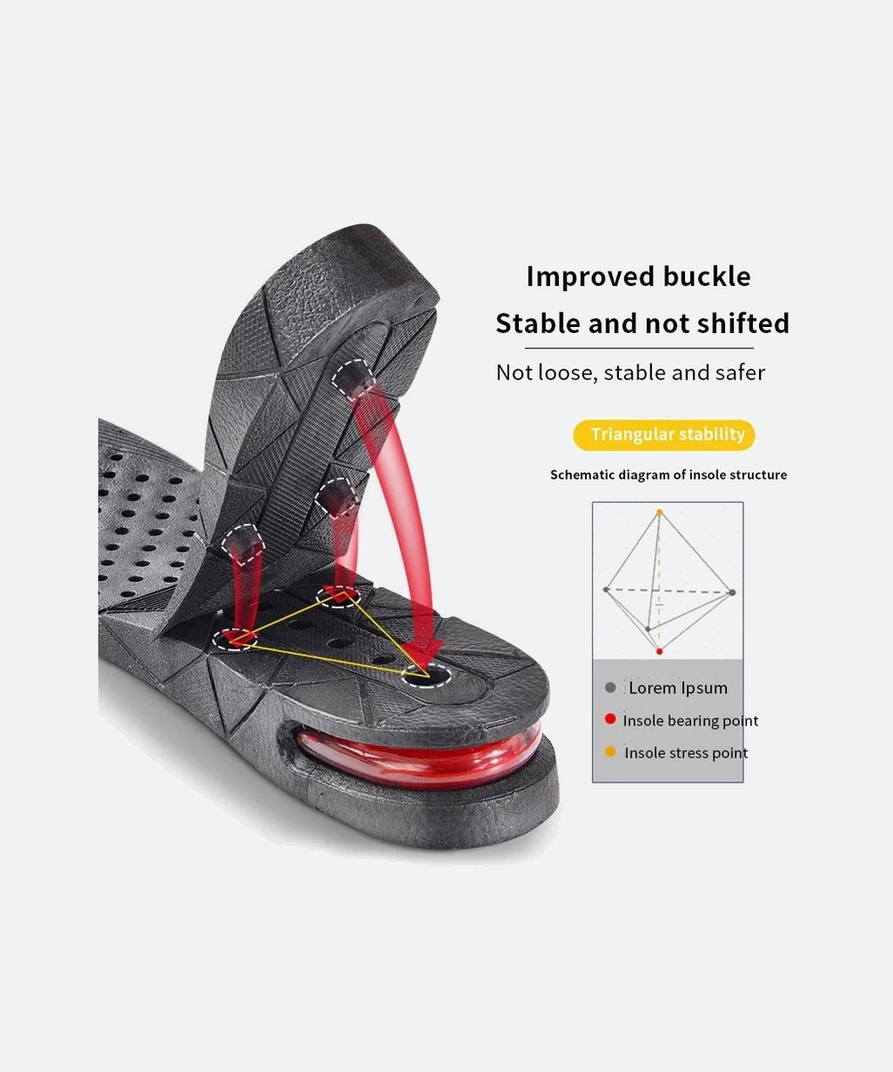 3 Layer Height Increase Insoles – Adjustable 3 cm to 7 cm | Soft, Comfortable & Shock-Absorbing | Elevator Shoe Inserts for Men & Women - Image 4