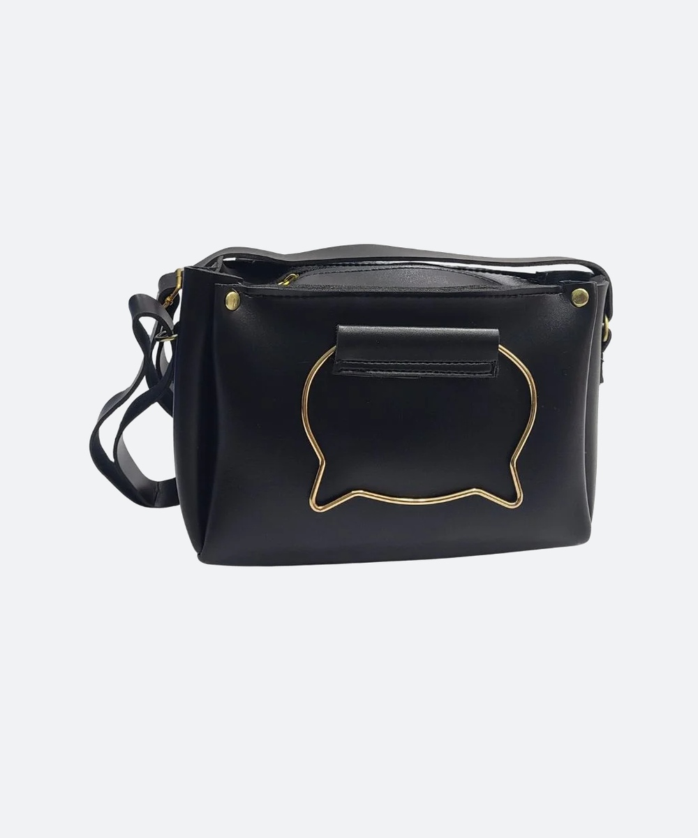 Black Elegant Cat Handle Handbag for Girls & Ladies - Image 3
