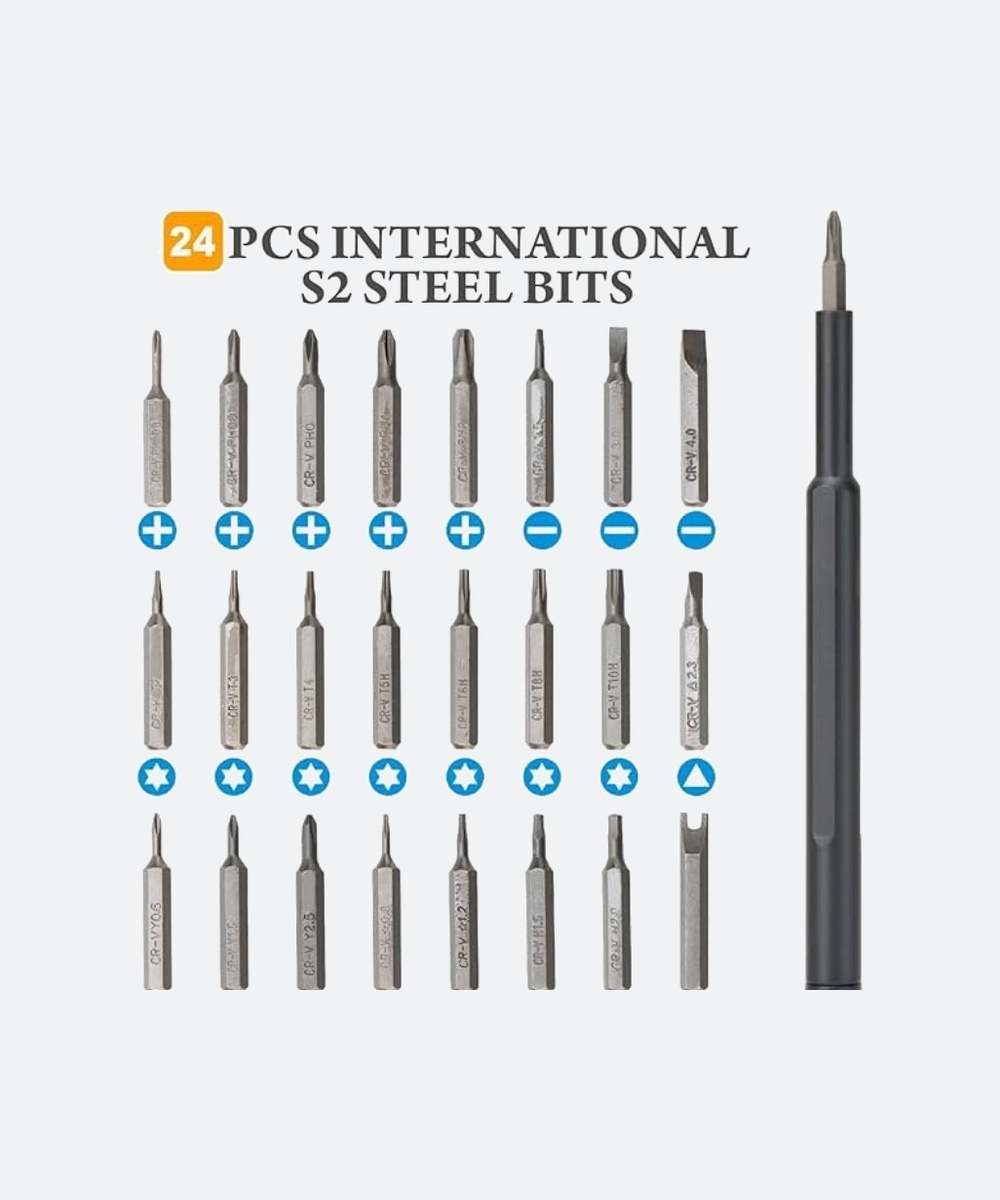 24-in-1 Precision Magnetic Screwdriver Set | Electronics, Phones & Laptop Repair Tool Kit - Image 3