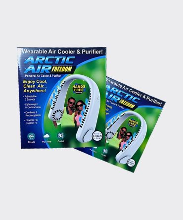 Arctic Air Freedom Wearable Neck Fan & Air Purifier | USB Rechargeable 3-Speed Personal Cooler for Indoor Outdoor Travel