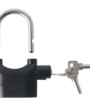 High-Security Gembok Alarm Lock | Waterproof Siren Padlock for Bike, Scooter & Door Protection