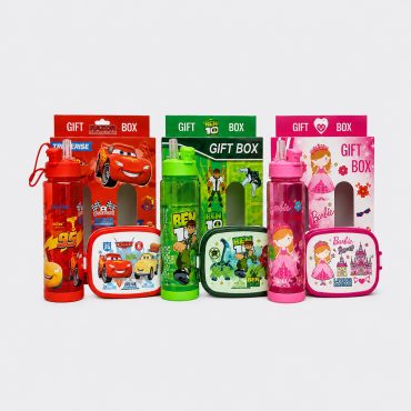 2-in-1 Kids Lunch Box & Water Bottle Set | School Combo Gift Pack with Bottle & Lunch Box | Multiple Cartoon Characters
