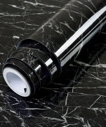 Black & White | Marble Sheet Sticker |  60x200cm | Waterproof Self-Adhesive PVC Wallpaper for Furniture Walls