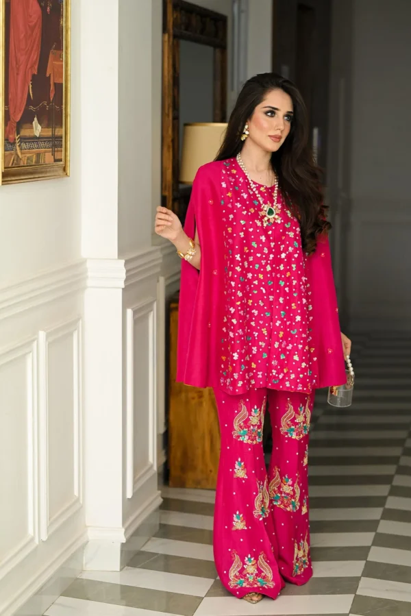 Boho Chic Raw Silk Cape Dress