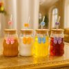 GLASSLUX BAMBOO LID BOW GLASS STRAW CUP - 530ML