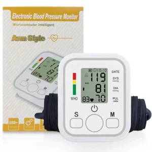 Digital Blood Pressure Monitor | Upper Arm Automatic BP Machine with Large LCD Display, Memory Storage & Voice Function for Home Monitoring